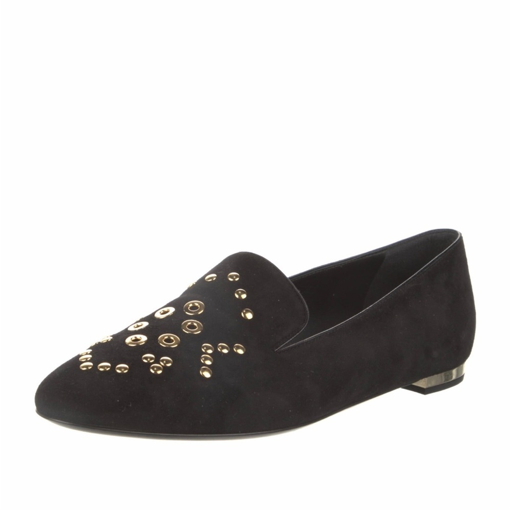 Burberry suede studded loafers